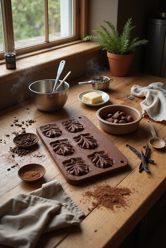 chocolate leaf molds selection