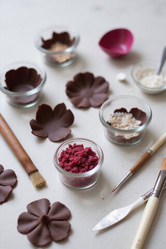chocolate petal adhesion techniques