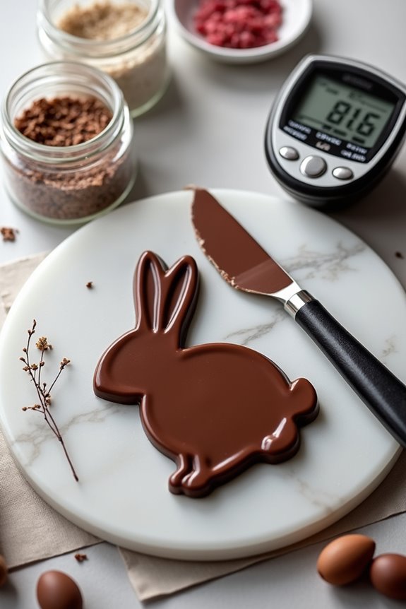 choosing chocolate bunny mold