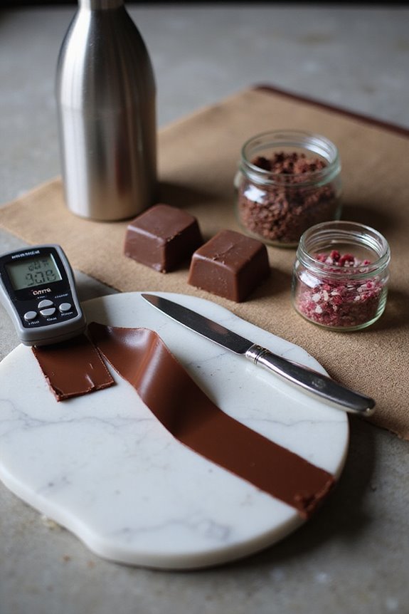 choosing chocolate squeeze bottles