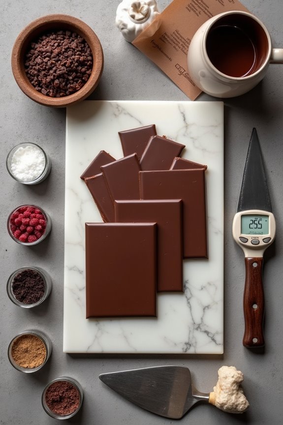 choosing chocolate transfer paper