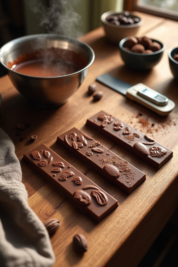 delicious chocolate candy sticks