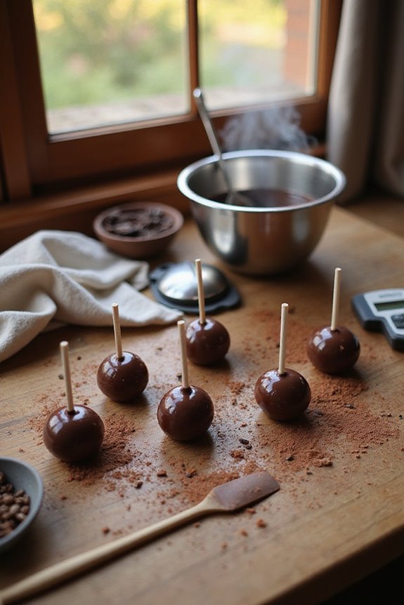 delicious chocolate lollipop selection