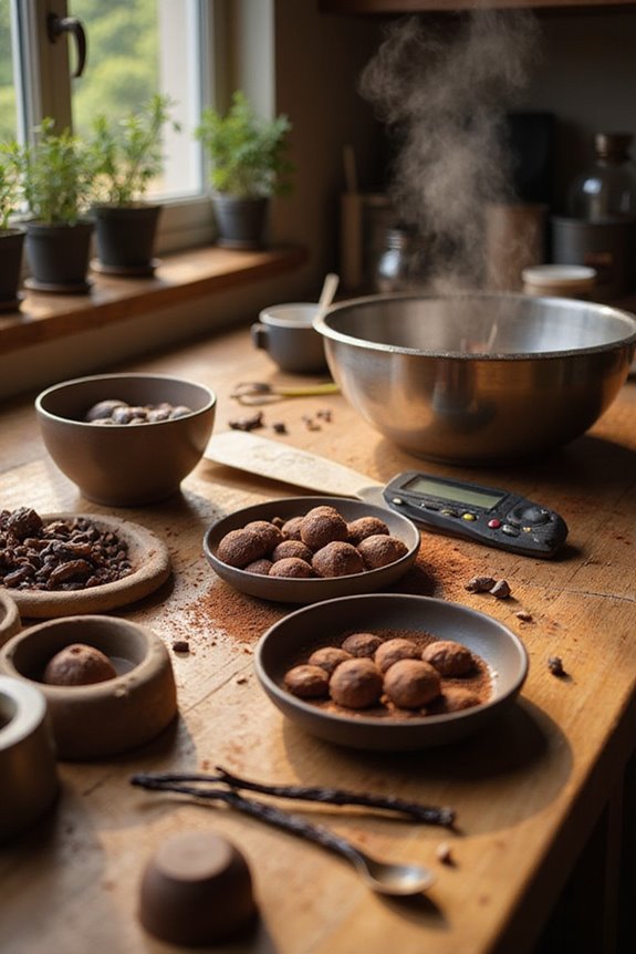 delicious circle shaped chocolates