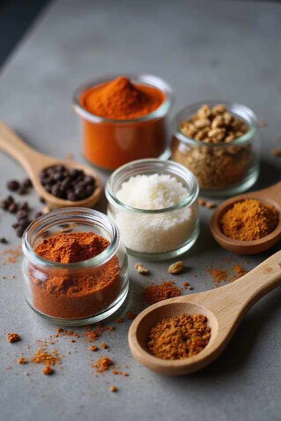 diverse flavors of smoked spices