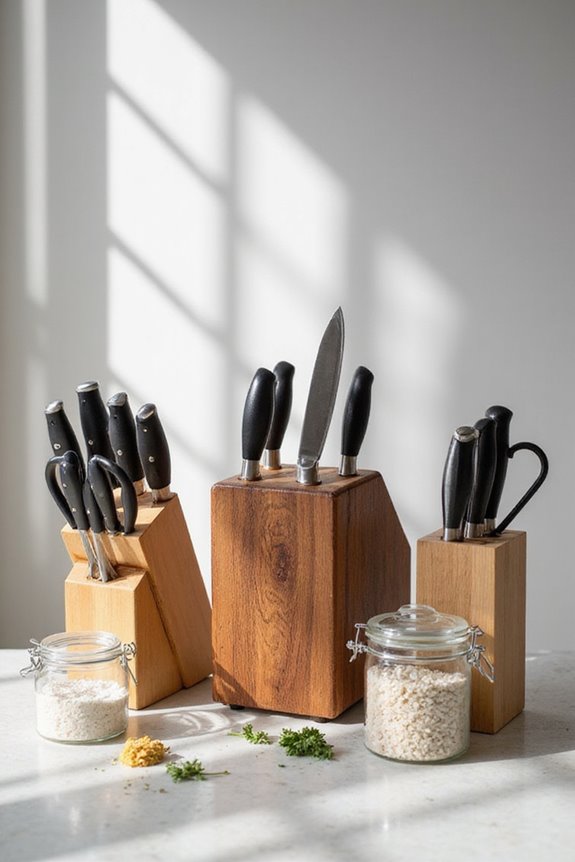 diverse knife block options