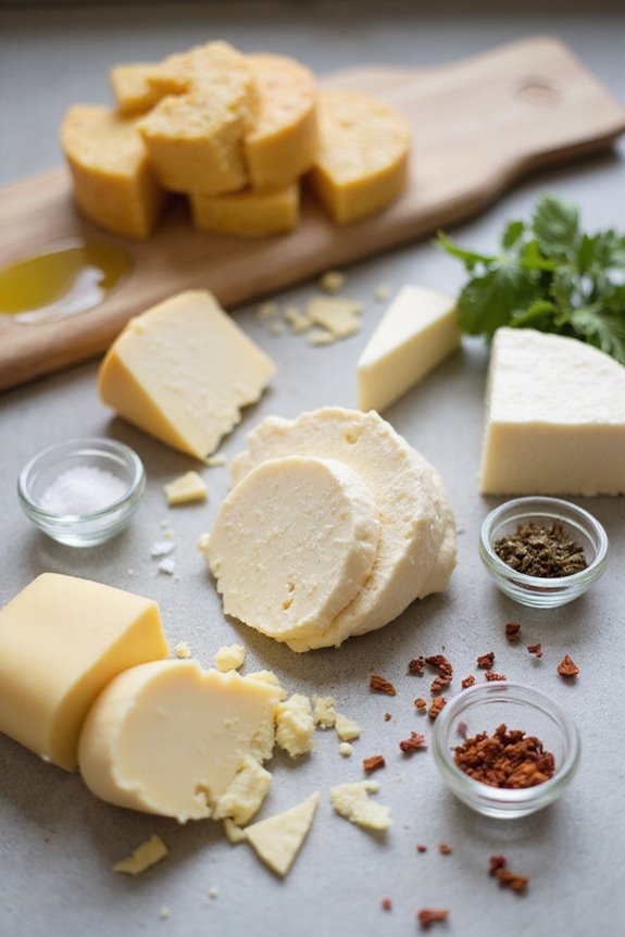 gourmet pizza cheese selection