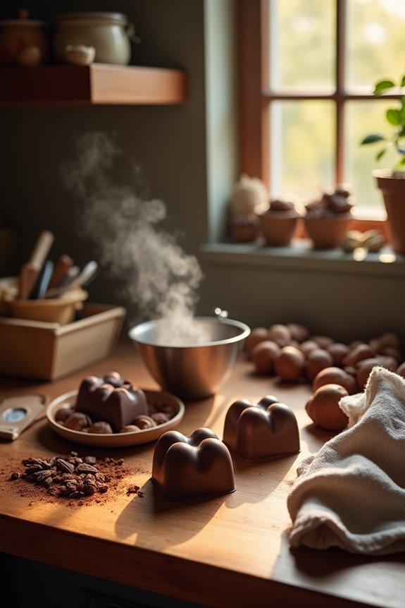 heart shaped chocolate molds