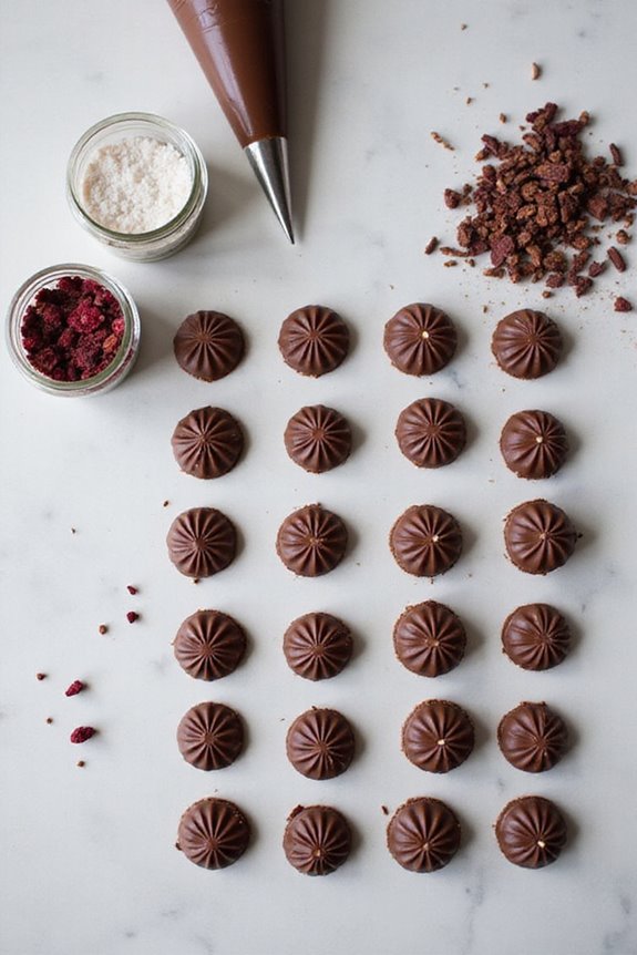 meticulous chocolate button molding