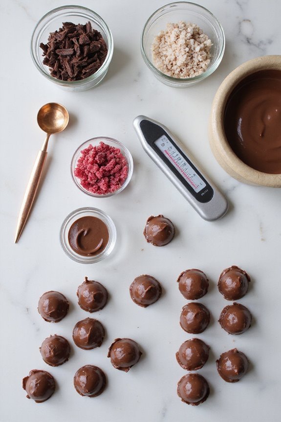 precise temperature for pralines